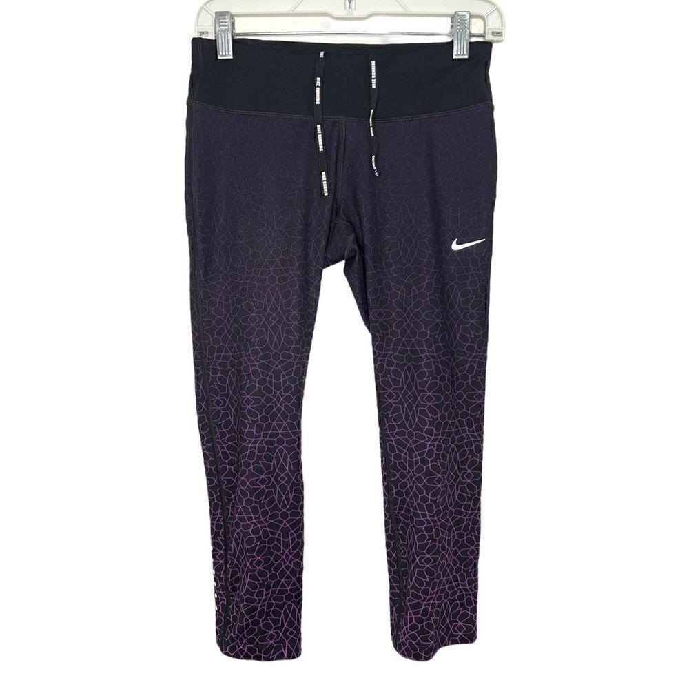 Nike Dri-Fit Running Purple Cropped Leggings - Women’s S